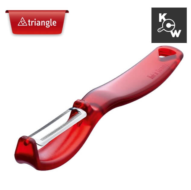 มีดปอกเปลือกใบมีดหยัก Triangle 500495001 สีแดง