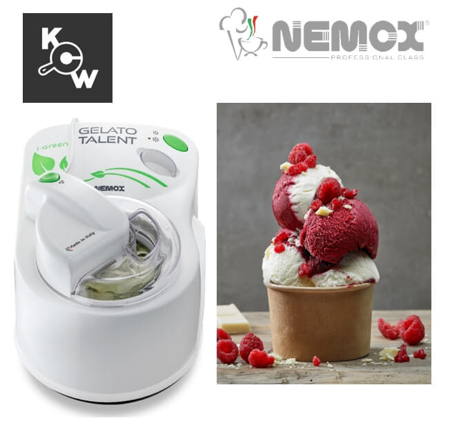 เครื่องทำไอศกรีมเจลาโต้ Nemox Talent MA2928 I-Green 110 วัตต์ สีขาว