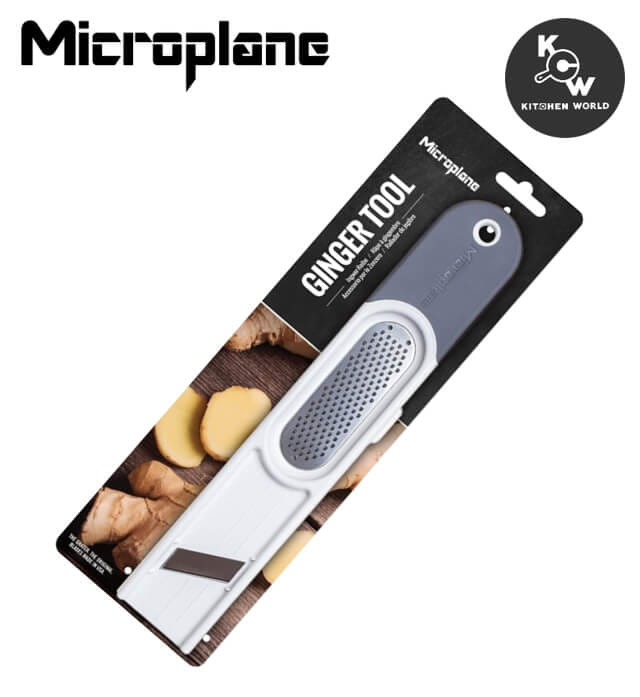 มีดมือสำหรับปอก หั่น และขูดขิง Microplane PT2415-GB สีขาวเทา