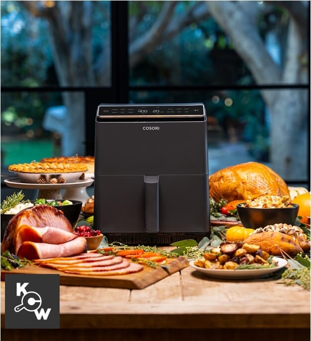หม้อทอดไร้น้ำมัน อบลมร้อน Cosori Dual Blaze® CAF-P583S-KEU 6.8 ควอร์ต สีดำ_6