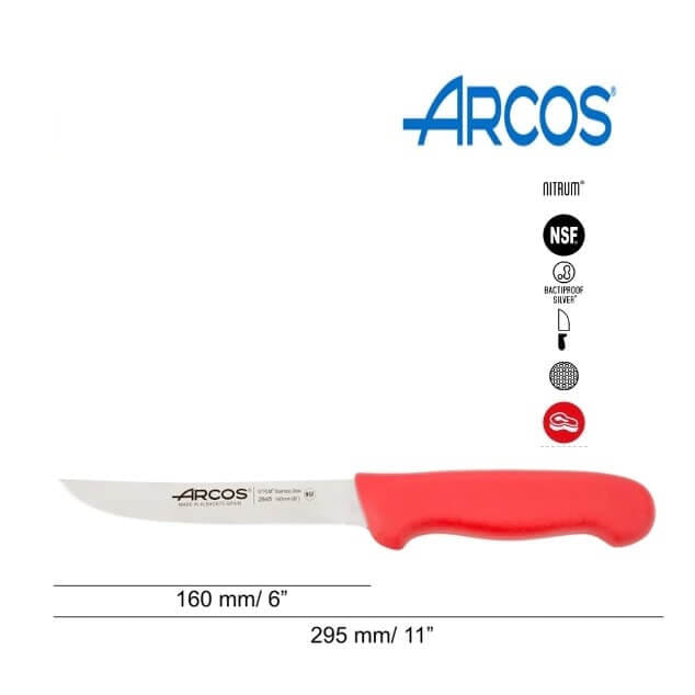 มีดแล่เนื้อ Arcos 294522 ขนาด 16 ซม. สีแดง
