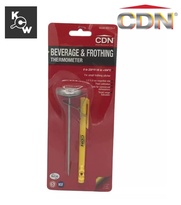 เครื่องวัดอุณหภูมินมเอสเปรสโซ CDN IRB220-F สีเงิน