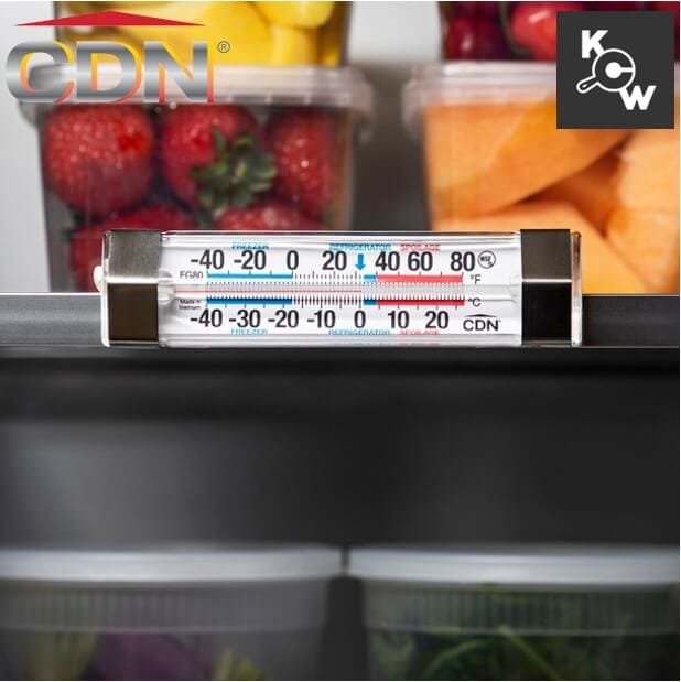 เครื่องวัดอุณหภูมิตู้เย็น/ช่องแช่แข็ง CDN FG80 สีเงิน