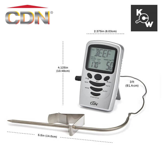 เครื่องวัดอุณหภูมิแบบตั้งโปรแกรมได้/ตัวตั้งเวลา CDN PT0219 สีเงิน_7