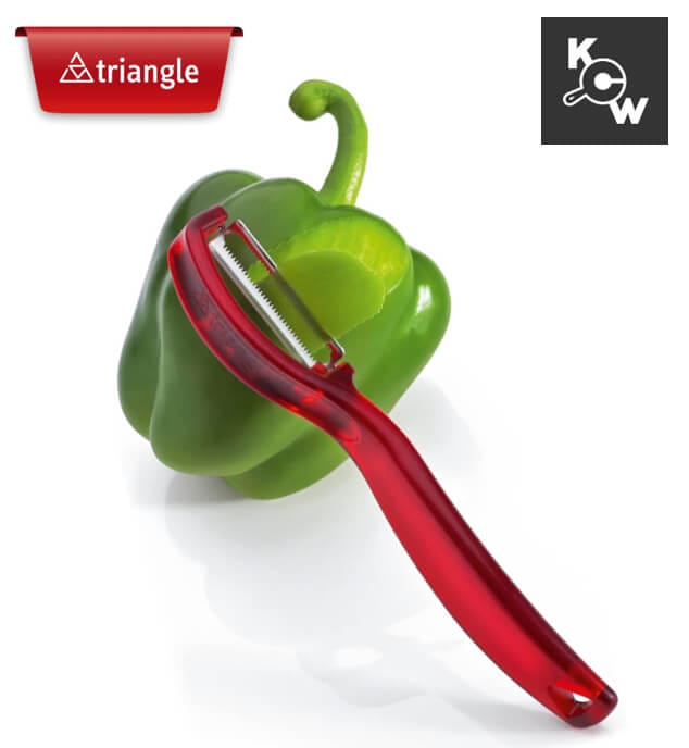 มีดปอกเปลือกใบมีดหยัก Triangle 500495001 สีแดง