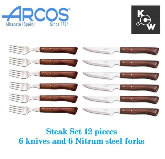 ชุดมีดและส้อมสเต็ก Arcos 377700 เช็ต 6 คู่