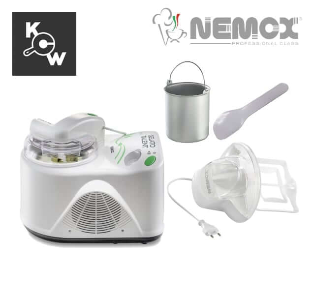 เครื่องทำไอศกรีมเจลาโต้ Nemox Talent MA2928 I-Green 110 วัตต์ สีขาว