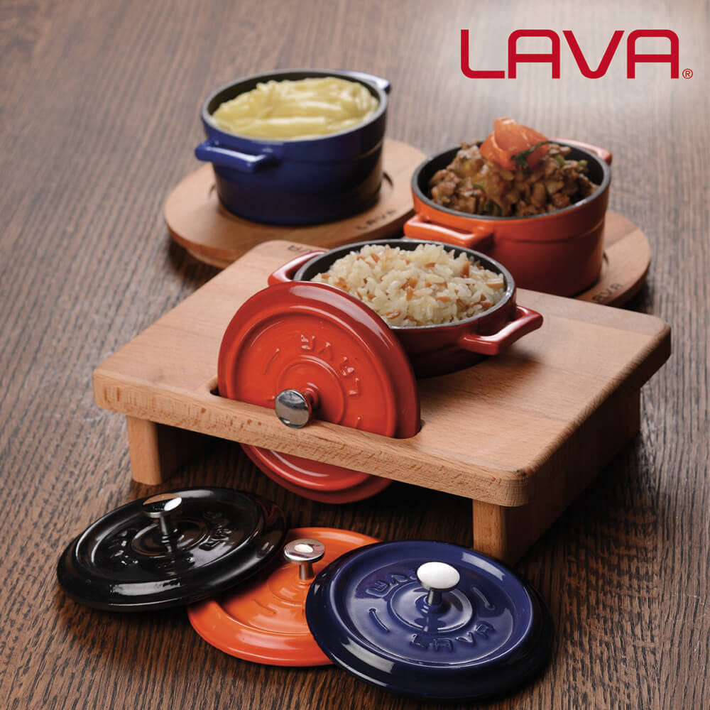 หม้อตุ๋นเหล็กหล่อขนาดเล็ก LAVA CW1685-BK ขนาด 10 ซม. สีดำ_11