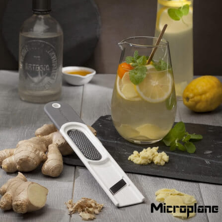 มีดมือสำหรับปอก หั่น และขูดขิง Microplane PT2415-GB สีขาวเทา_4
