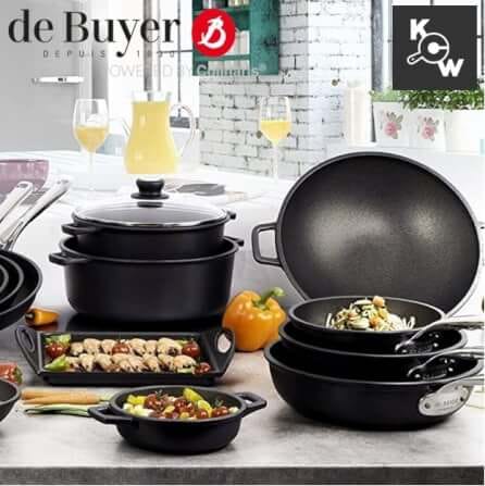หม้อตุ๋น เคลือบเทปลอนพร้อมฝาแก้ว de buyer 8311.24 กว้าง 24 ซม.x ยาว 33.5 x สูง 9.5 ซม._5