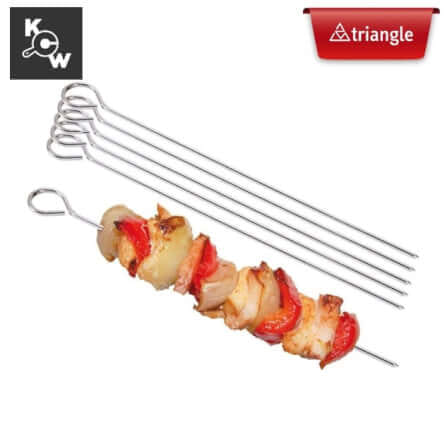 ชุดที่เสียบบาบีคิวพร้อมแหวนสแตนเลส 6 ชิ้น Triangle 903240602 ขนาด 25 ซม._5
