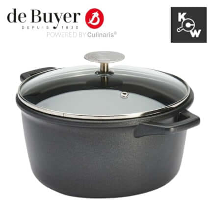 หม้อตุ๋น เคลือบเทปลอนพร้อมฝาแก้ว de buyer 8311.24 กว้าง 24 ซม.x ยาว 33.5 x สูง 9.5 ซม._6
