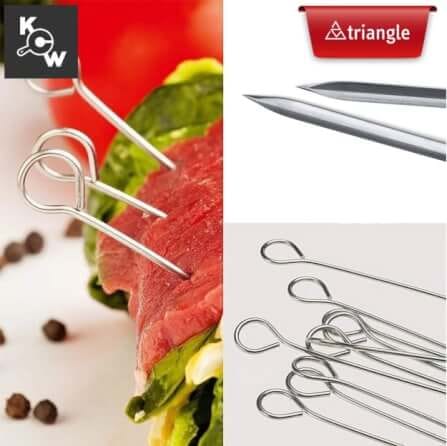 ชุดที่เสียบบาบีคิวพร้อมแหวนสแตนเลส 6 ชิ้น Triangle 903240602 ขนาด 25 ซม._7