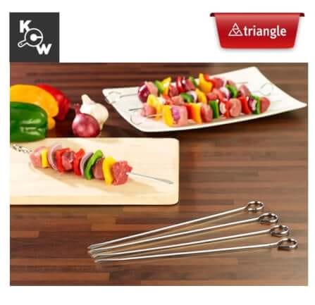 ชุดที่เสียบบาบีคิวพร้อมแหวนสแตนเลส 6 ชิ้น Triangle 903240602 ขนาด 25 ซม._8