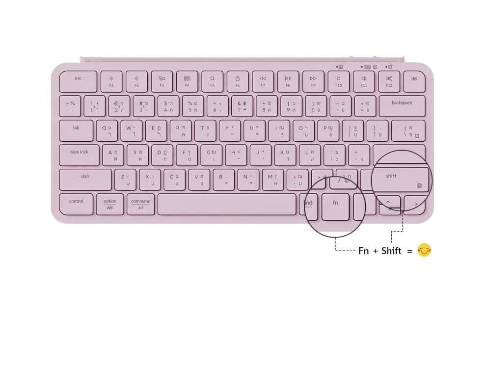 คีย์บอร์ดไร้สาย Keychron B1 Pro สีชมพู_1