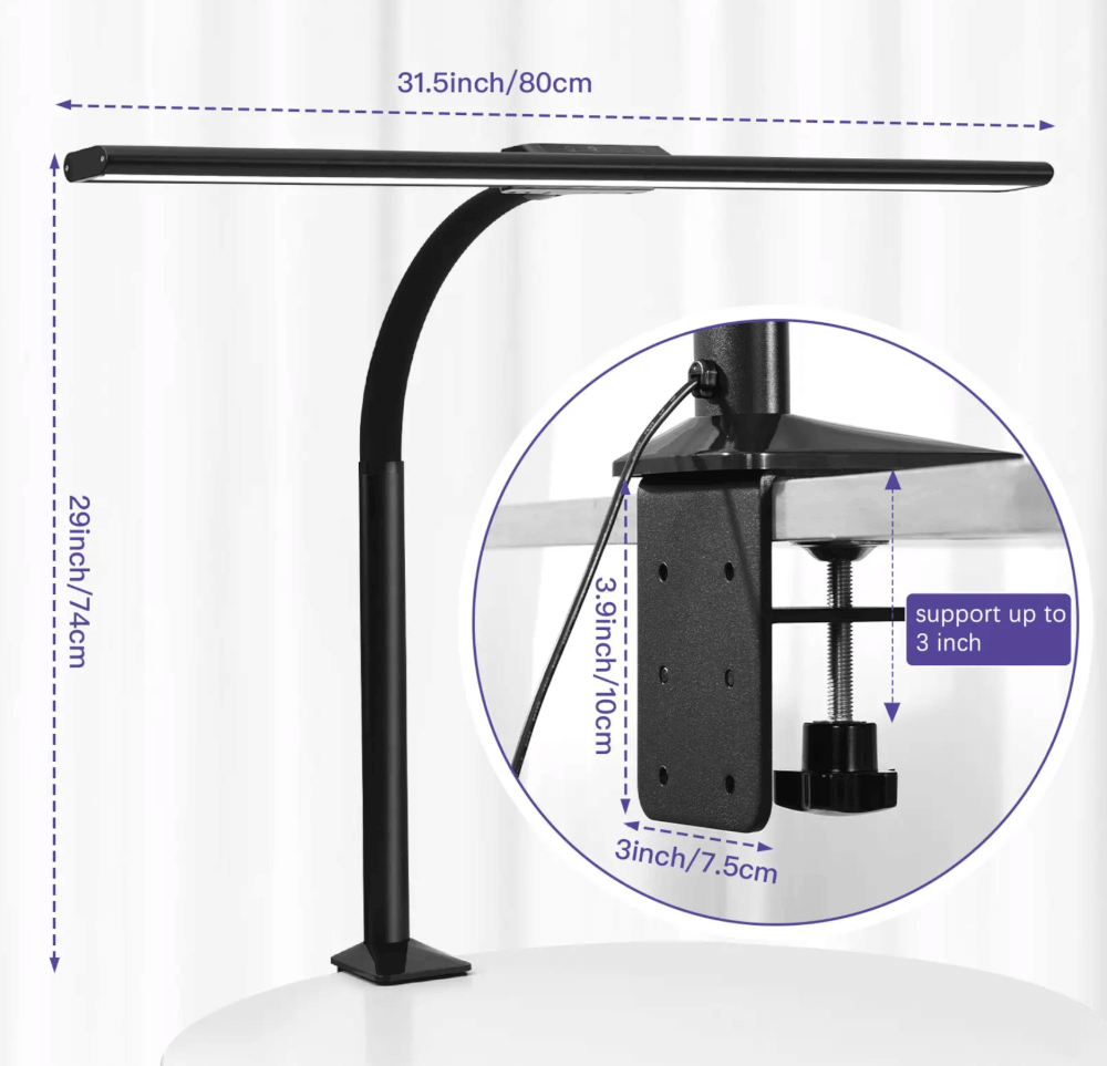 ไฟตั้งโต๊ะ LED Light bar by Sillicons V.2 สีดำ [รับประกัน 1 ปี]