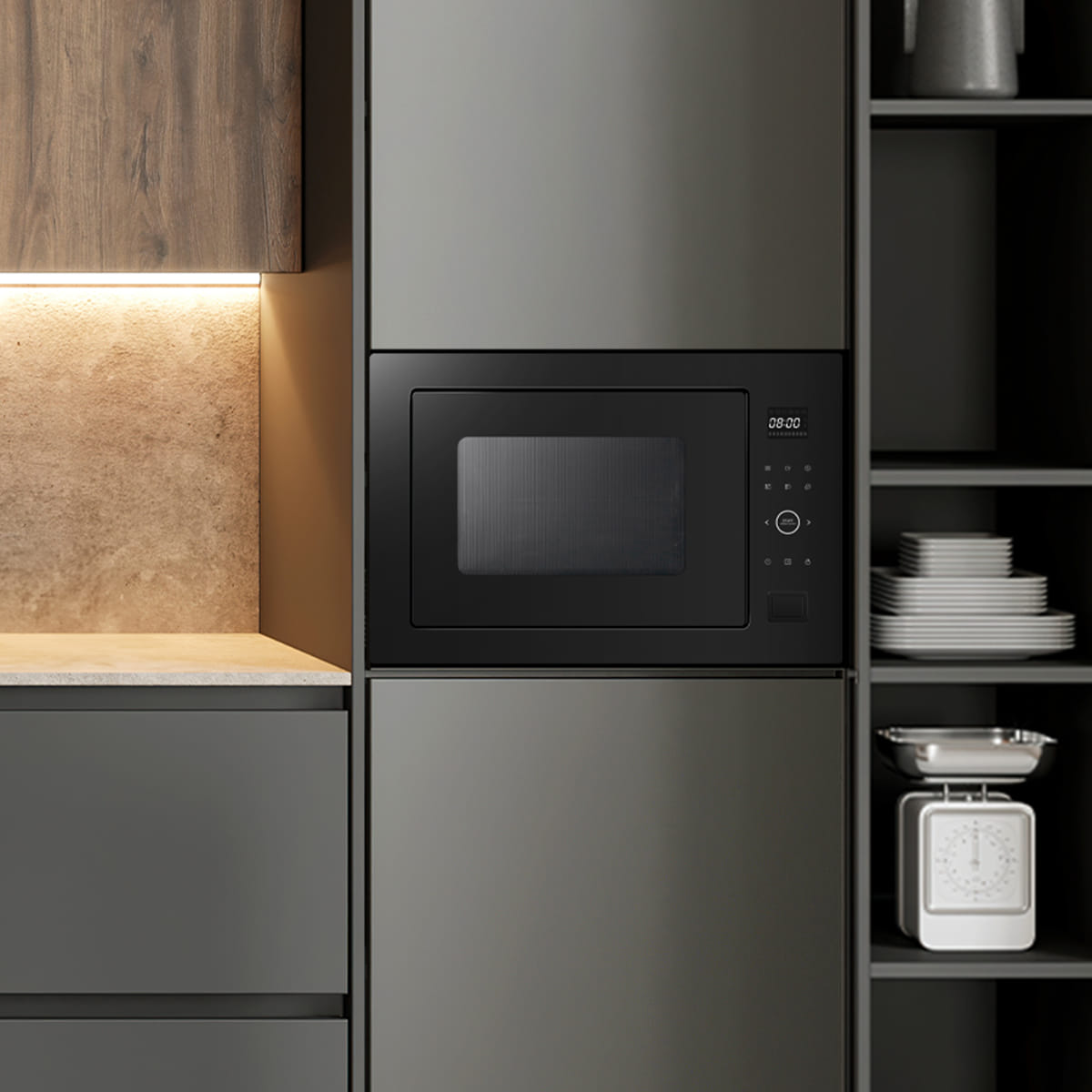 ไมโครเวฟแบบฝัง EVE รุ่น COMET ขนาด 60 ซม. สี เทา_4