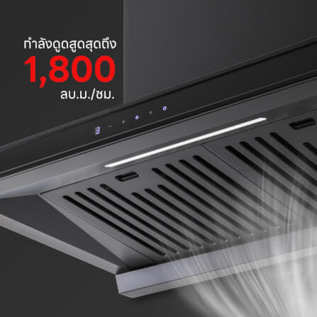 ชุดเซ็ทเครื่องดูดควันติดผนัง EVE HC-MAXIMUS-90 ขนาด 90 ซม. + เตาแก๊ส 2 หัว HB78-2BBTA/BG + อ่างล้างจานหินแกรนิต PHILIP 780/520 BLACK สีดำ_7