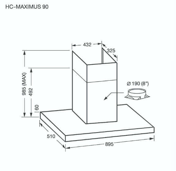 ชุดเซต เตาฝังไฟฟ้าเซรามิค 4 หัว + เครื่องดูดควันแบบฝัง EVE HC-MAXIMUS-90 + HB60-4CEM/SC_4