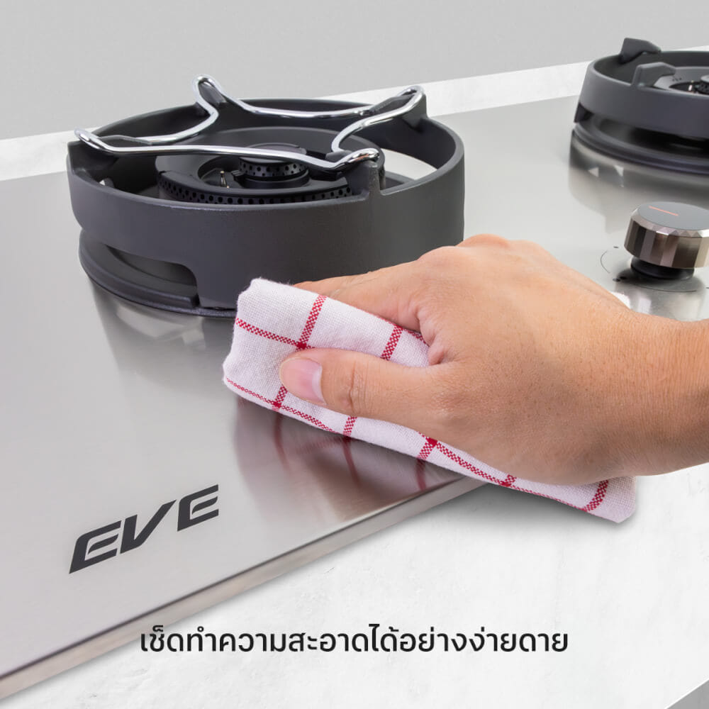 เตาแก๊สฝัง 2 หัว เตาแก๊สแบบฝัง EVE HB78-2BCC/SS 78 ซม. สีเงินสเตนเลส_6