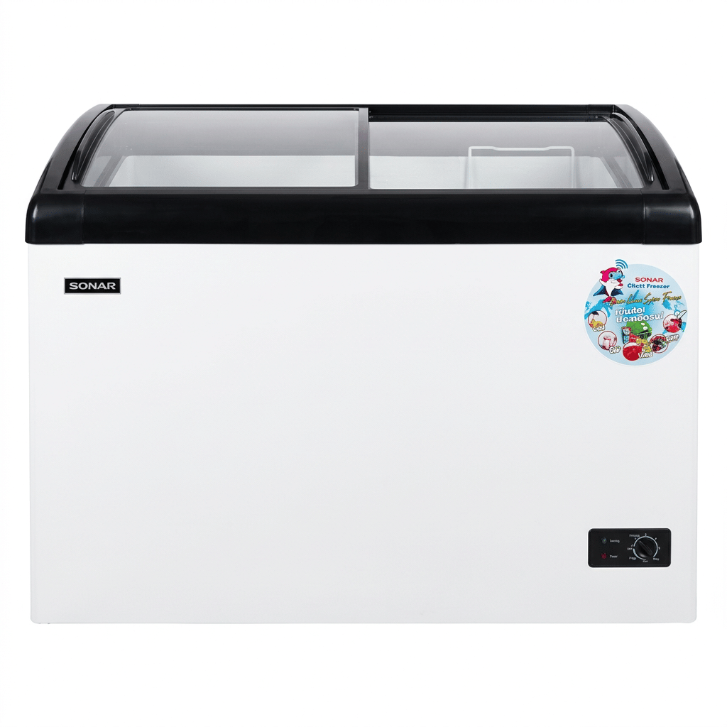 ตู้แช่แข็งฝากระจก SONAR รุ่น SD-328G ขนาด 328 ลิตร 11.6 คิว สีขาว_0