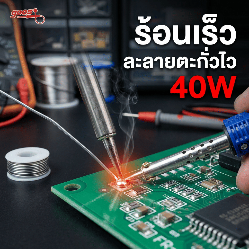 หัวแร้งบัดกรี ด้ามจับพลาสติก GOOS ขนาด 40 วัตต์ รุ่น GP228-40W_3