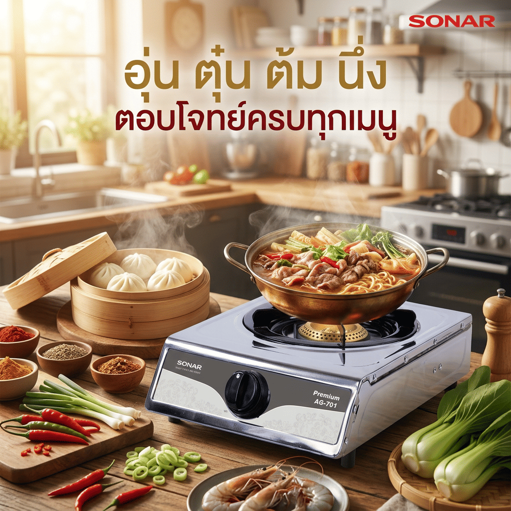 เตาแก๊สตั้งโต๊ะ 1 หัวแก๊ส SONAR รุ่น AG-701_3