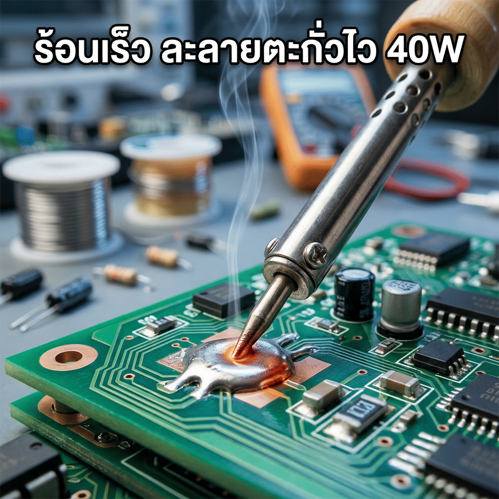 หัวแร้งบัดกรี ด้ามจับไม้ GOOS ขนาด 40 วัตต์ รุ่น GW01-40W_4
