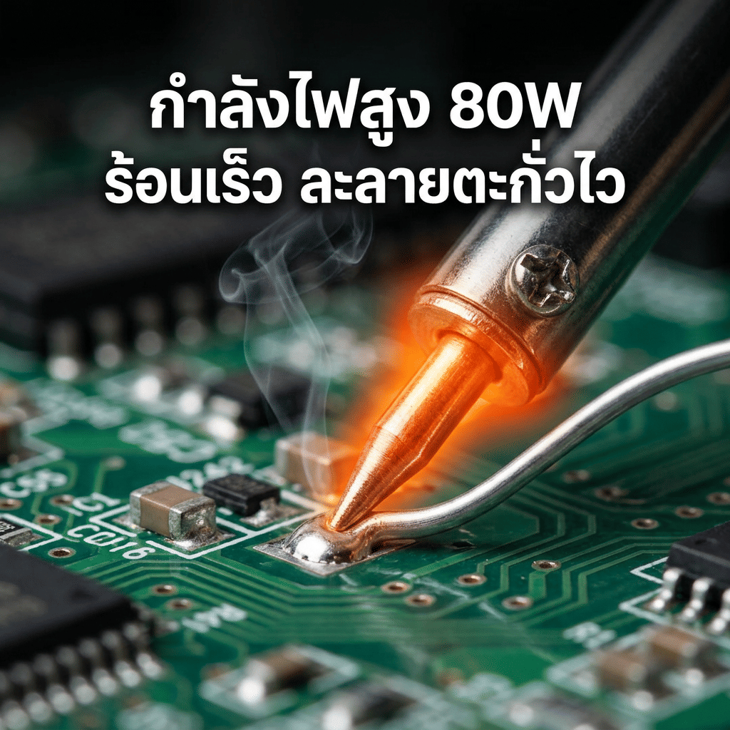 หัวแร้งบัดกรี ด้ามจับไม้ GOOS ขนาด 80 วัตต์ รุ่น GW01-80W_4