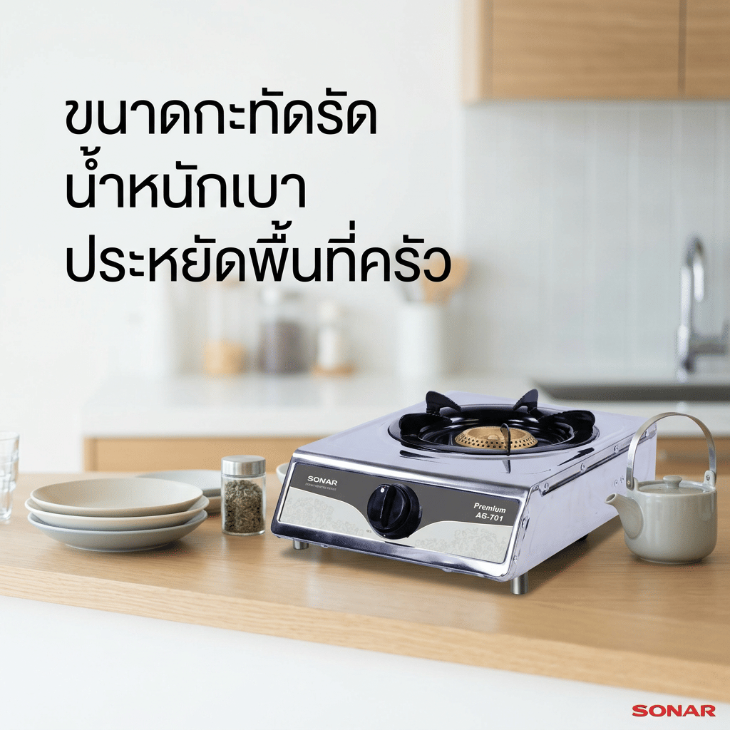 เตาแก๊สตั้งโต๊ะ 1 หัวแก๊ส SONAR รุ่น AG-701_4
