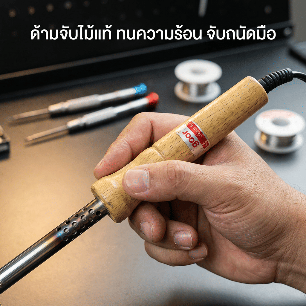 หัวแร้งบัดกรี ด้ามจับไม้ GOOS ขนาด 80 วัตต์ รุ่น GW01-80W_5