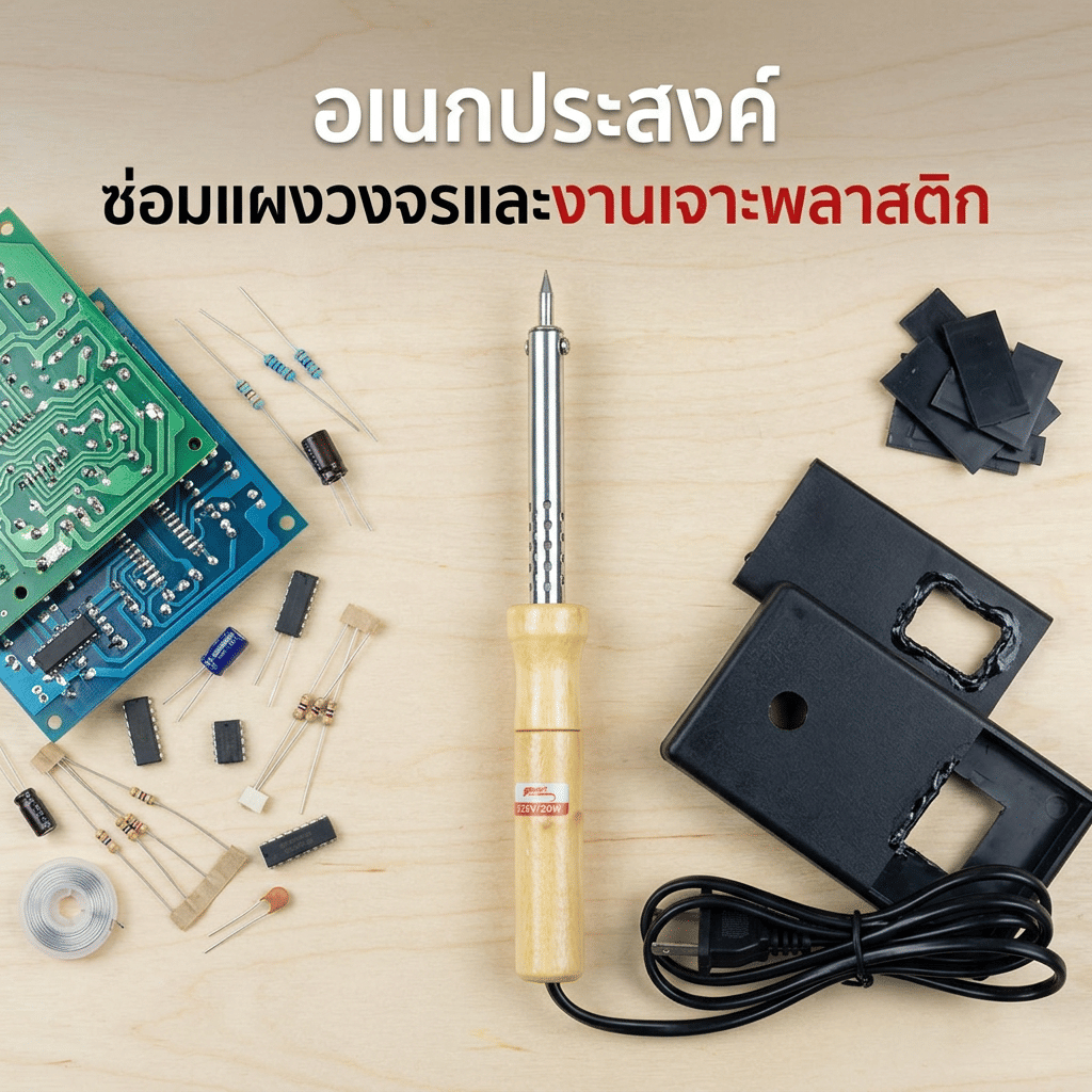 หัวแร้งบัดกรี ด้ามจับไม้ GOOS ขนาด 60 วัตต์ รุ่น GW01-60W_7