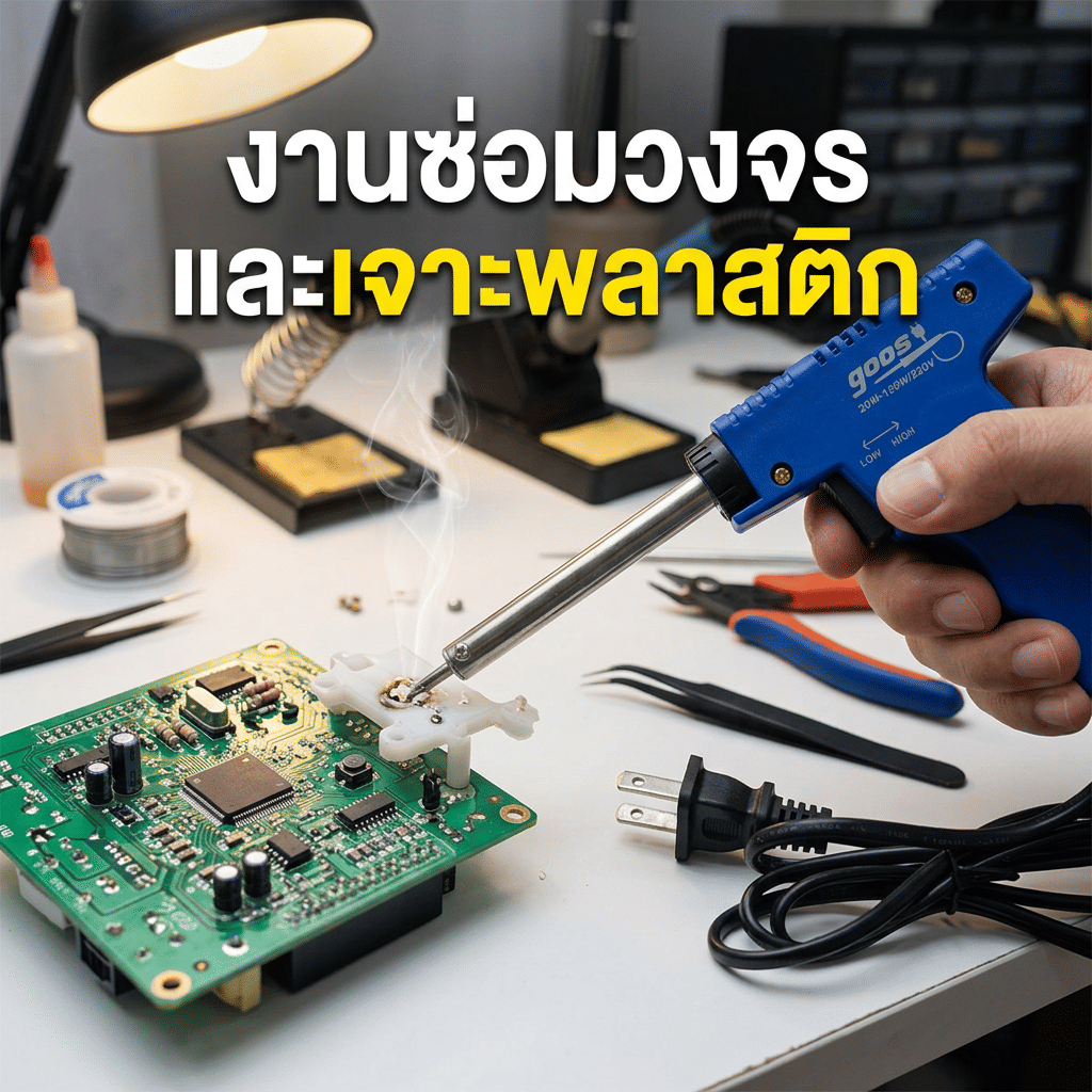 หัวแร้งบัดกรีด้ามปืน GOOS รุ่น G505 SOLDER GUN หัวแร้งปืนบัดกรีปรับอุณหภูมิ ขนาด 20-130 วัตต์_8