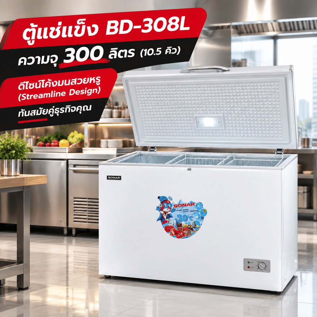ตู้แช่แข็งฝาทึบ SONAR BD-308L 300 ลิตร 10.5 คิว สีขาว_10