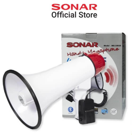 โทรโข่ง SONAR รุ่น MG-20RUB รองรับการอัดเสียง มีไซเรน BLUETOOTH