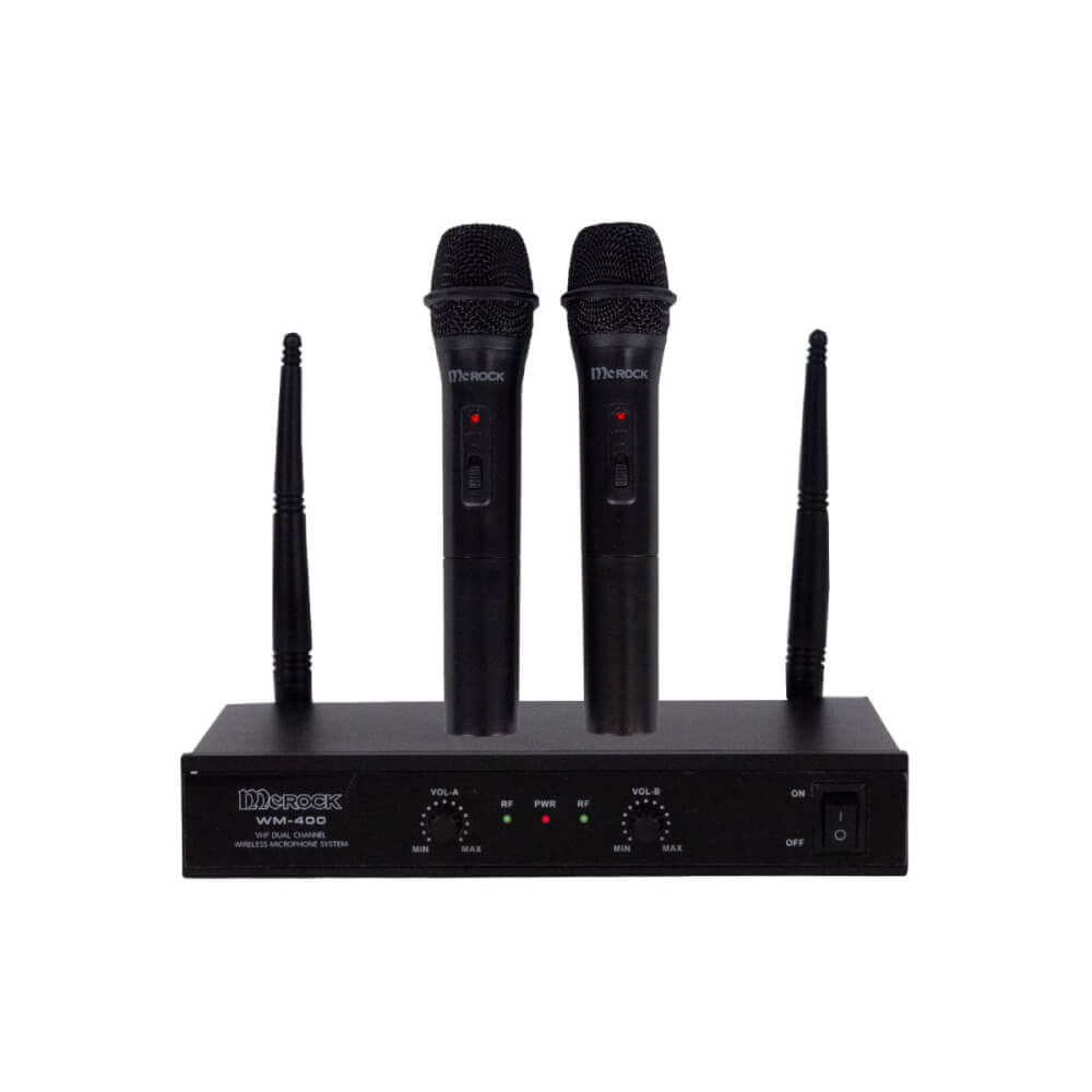 ไมโครโฟนคาราโอเกะ  SONAR รุ่น WM-400 ไมโครโฟนคู่ ไมค์ไร้สาย สัญญาณVHF อย่างดี