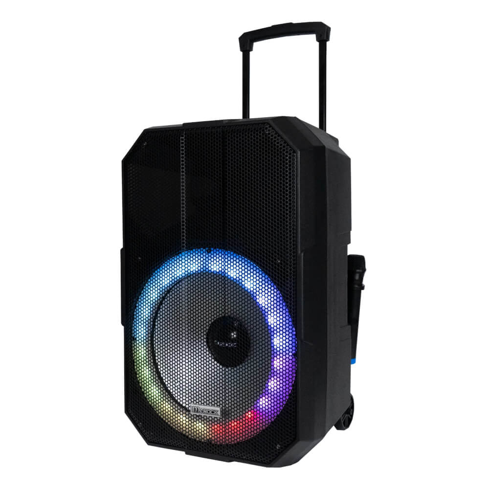 ลำโพงบลูทูธ MCROCK รุ่น DHT-730DF(M150) 15 นิ้ว แถมไมโครโฟน 2 ตัว มีแบตเตอรี่ในตัว_1