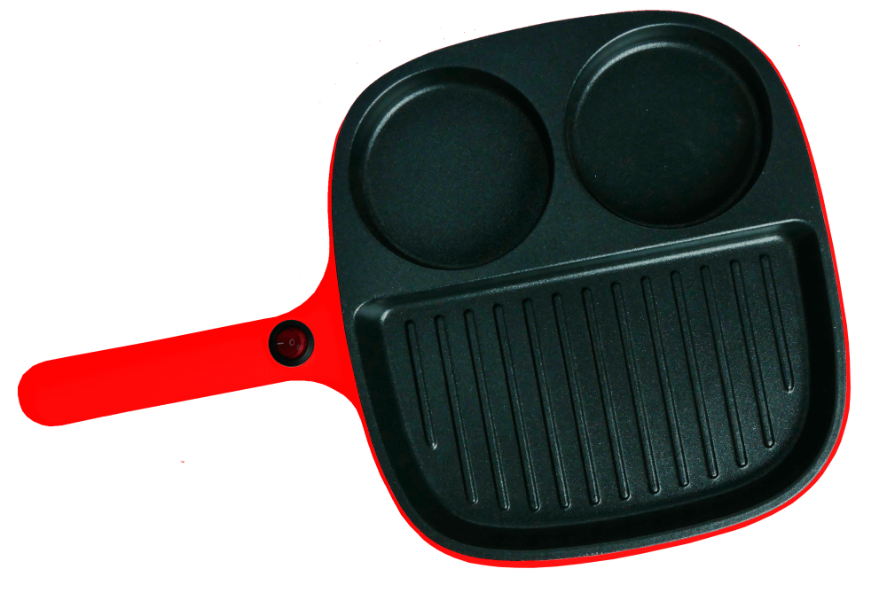 กระทะไฟฟ้า SONAR รุ่น SF-M46 ขนาด 11 นิ้ว สีแดง
