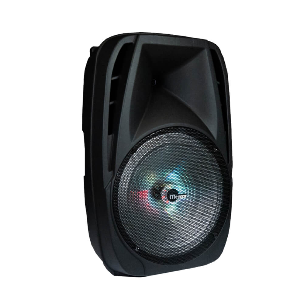 ลำโพงบลูทูธ 15 นิ้ว แถมไมค์ไร้สาย MCROCK รุ่น DHT-730DF(A15) พร้อมแบตเตอรี่และล้อลาก_3