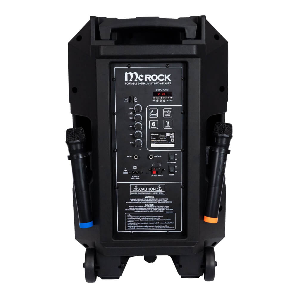 ลำโพงบลูทูธ MCROCK รุ่น DHT-730DF(M150) 15 นิ้ว แถมไมโครโฟน 2 ตัว มีแบตเตอรี่ในตัว_3