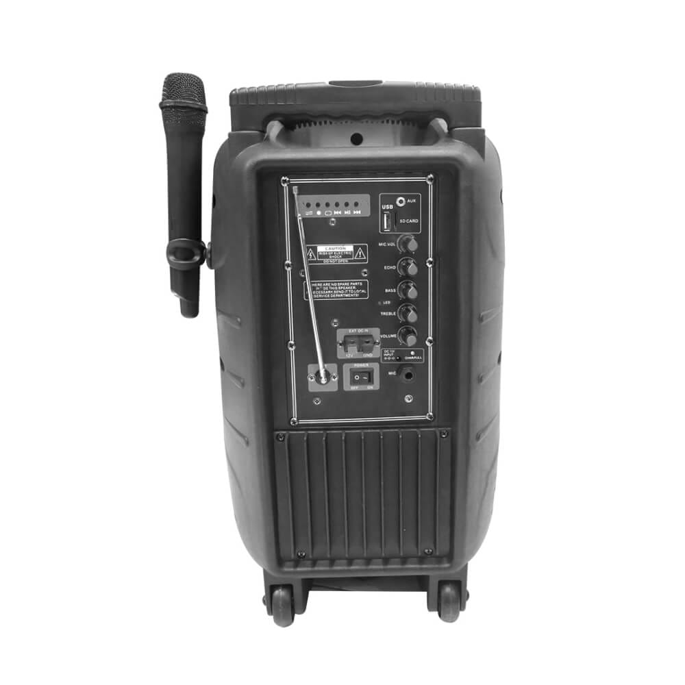 ลำโพงบลูทูธ MCROCK  รุ่น DHT-721DT(A10) 10 นิ้ว แถมไมโครโฟน พร้อมล้อลาก_4