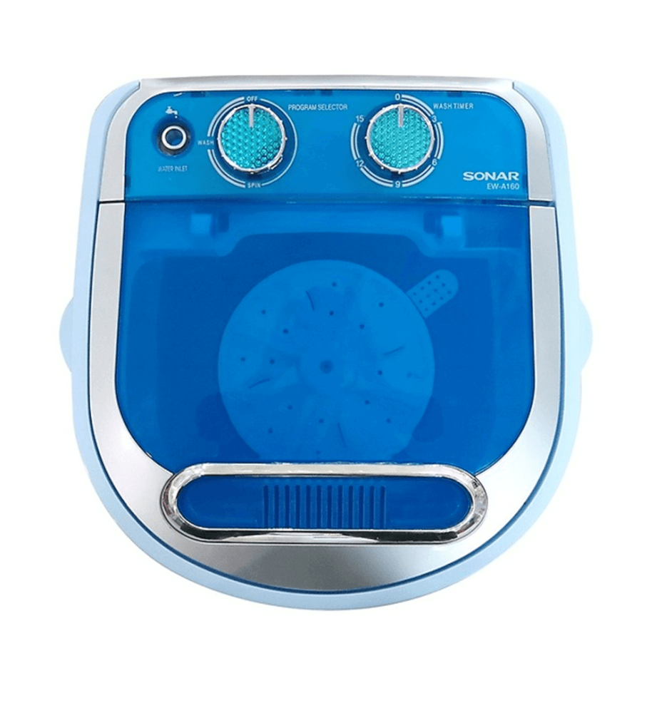 เครื่องซักผ้ามินิฝาบน SONAR รุ่น EW-A160 ฟังก์ชั่น 2 IN 1  3 KG. สีน้ำเงิน