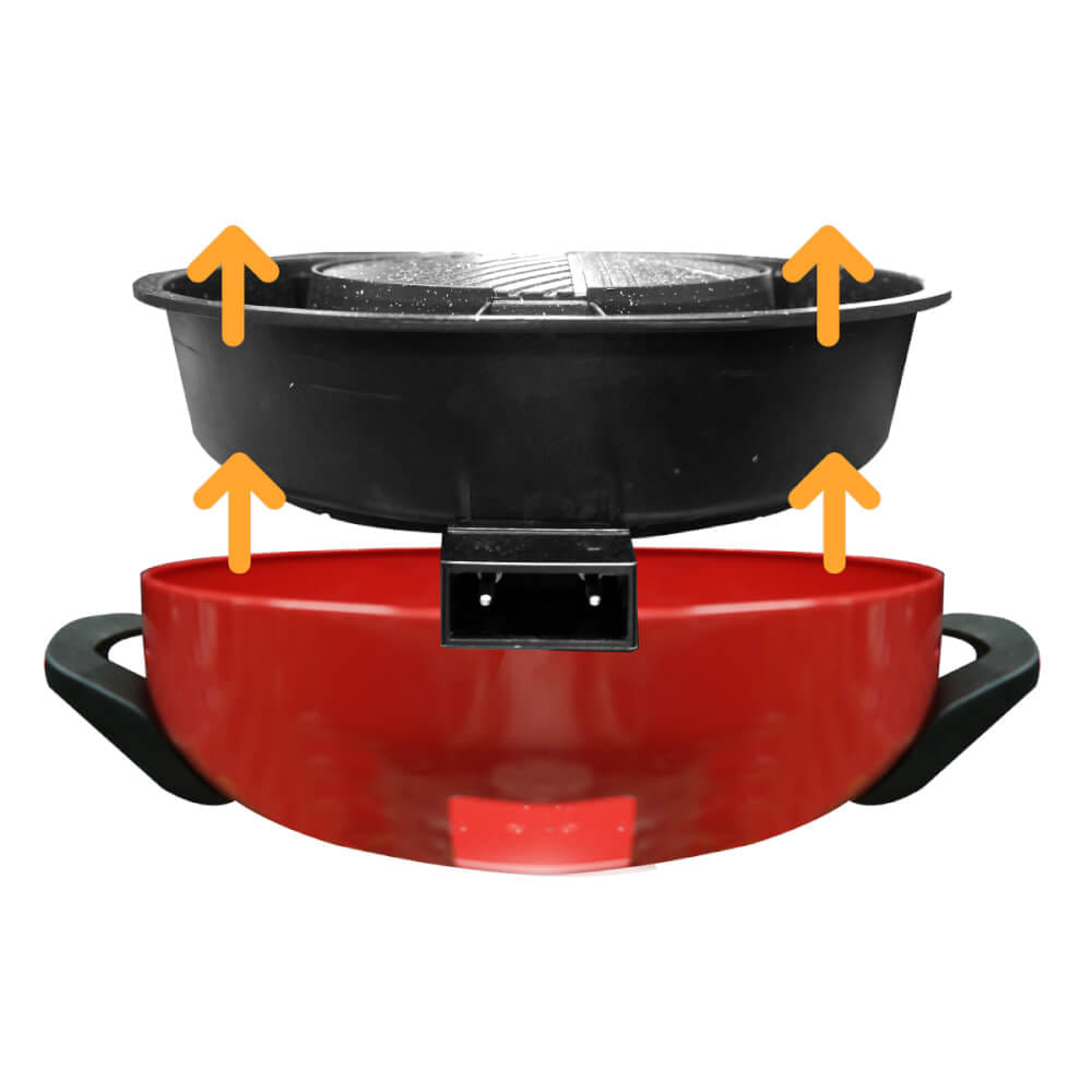 เตาปิ้งย่างไฟฟ้า SONAR รุ่น SF-M50 ขนาด 23 เซนติเมตร สีแดง 