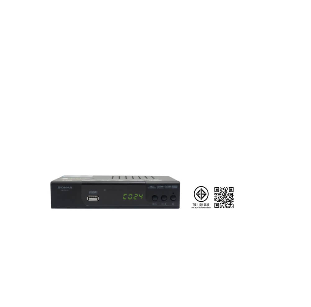 กล่องรับสัญญาณดิจิตอลทีวี  SONAR รุ่น HD-T2F11  รองรับ HDMI FULLHD สายAV