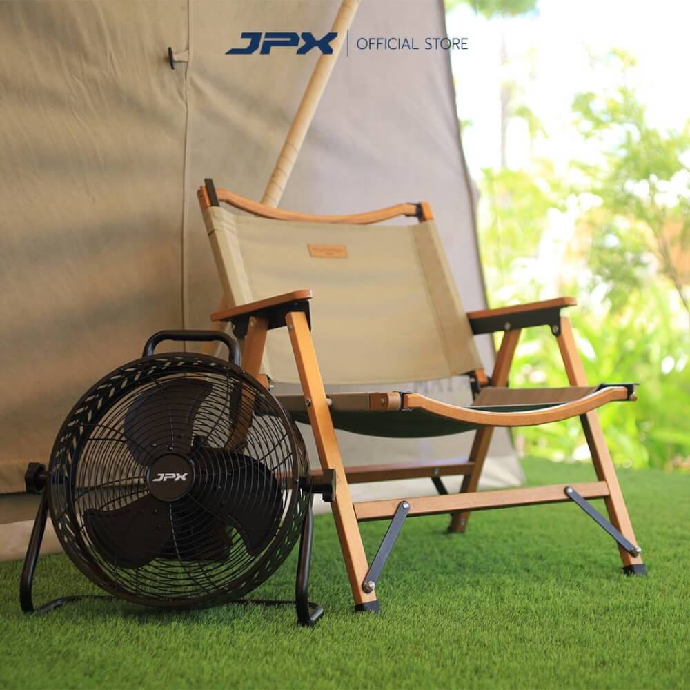 พัดลมแบตเตอรี่ไร้สาย ขนาด 12 นิ้ว JPX-CF1202 สีดำ ( ปรับระดับได้ )_2