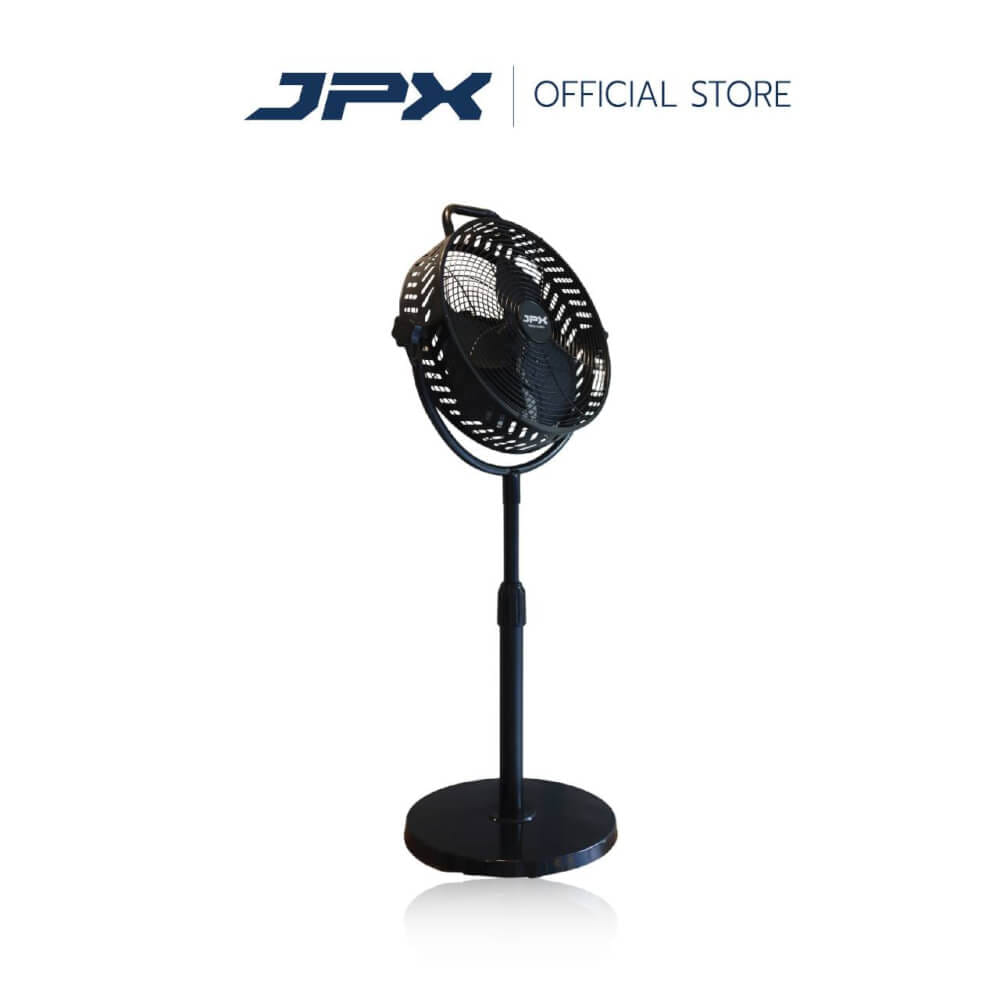 พัดลมแบตเตอรี่ไร้สาย ขนาด 12 นิ้ว JPX-CF1202 สีดำ ( ปรับระดับได้ )_4