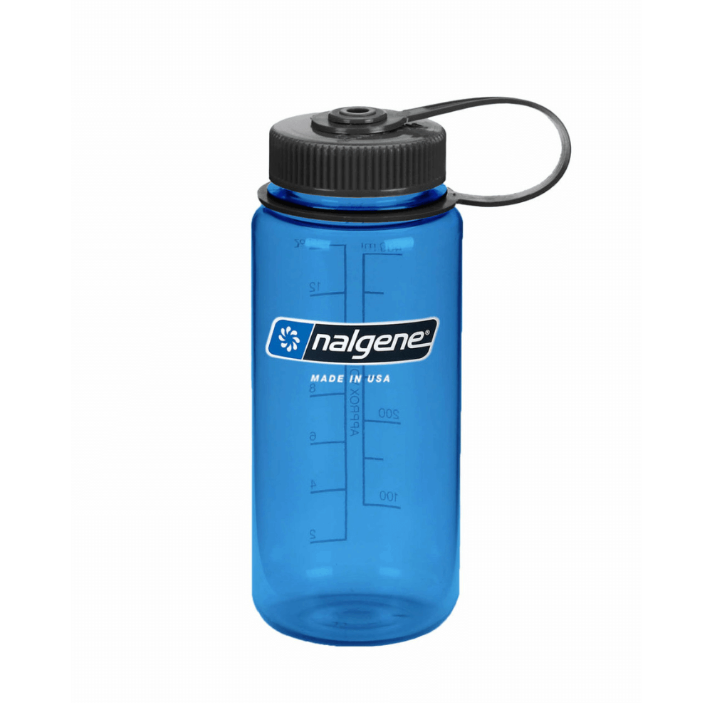 ขวดน้ำปากกว้าง NALGENE ขนาด 16 ออนซ์ สีน้ำเงินสเลทพร้อมห่วงปิดด้านบนสีดำ