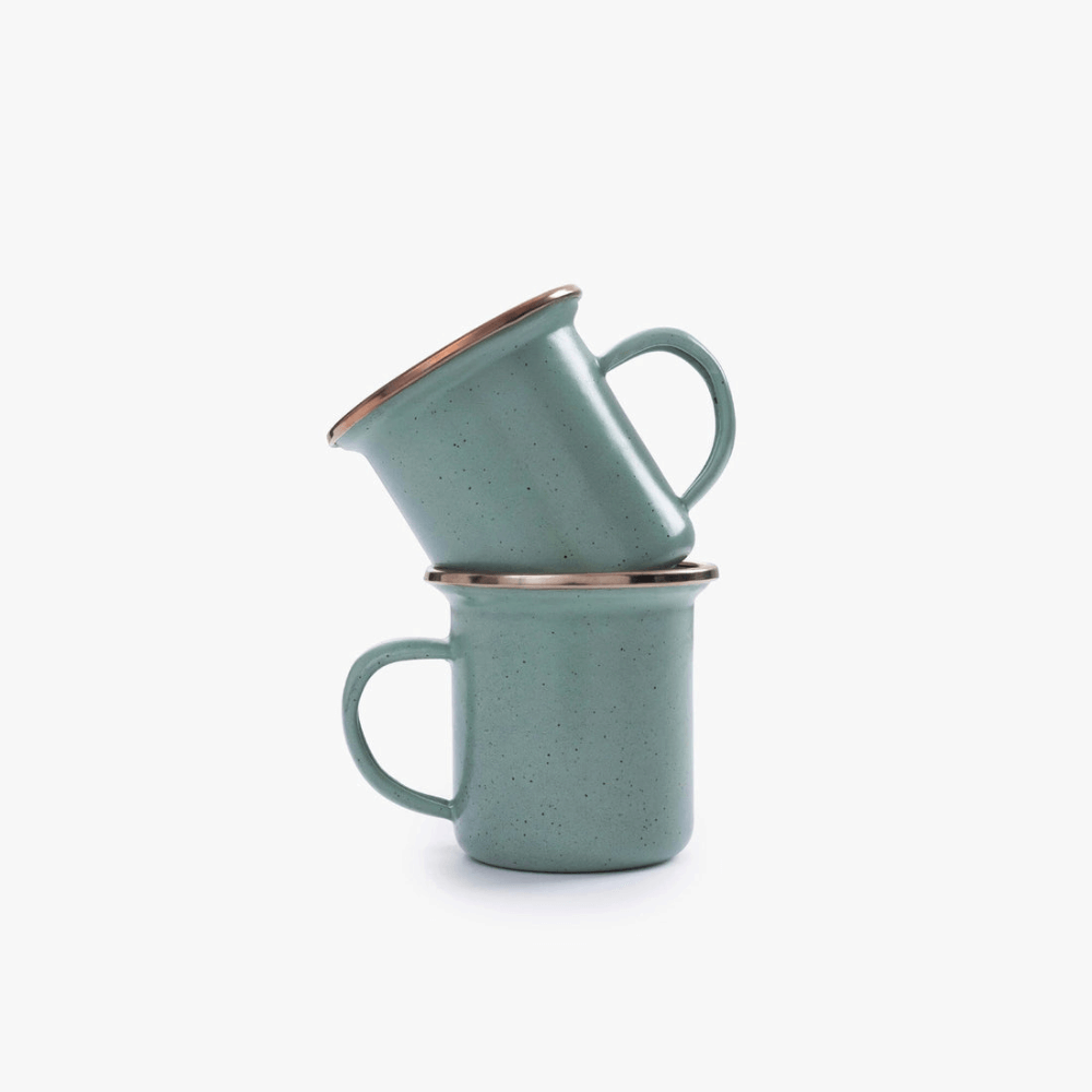 แก้วเคลือบอีนาเมล Barebones ไซส์ Espresso สีมิ้นท์
