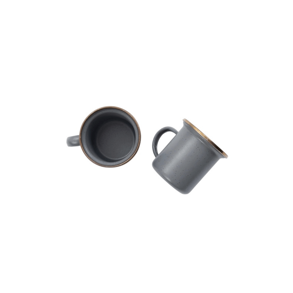 แก้วเคลือบอีนาเมล Barebones ไซส์ Espresso สีเทา
