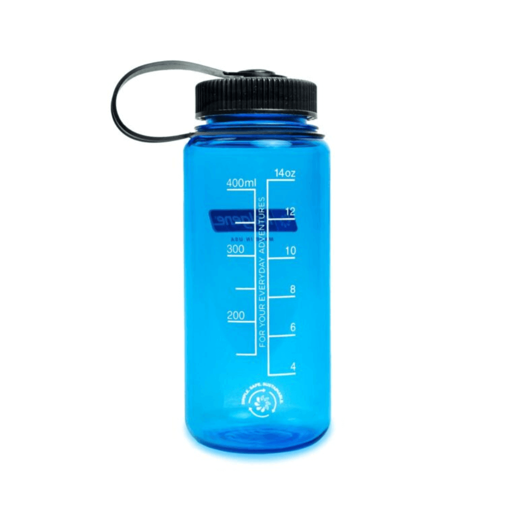 ขวดน้ำปากกว้าง NALGENE ขนาด 16 ออนซ์ สีน้ำเงินสเลทพร้อมห่วงปิดด้านบนสีดำ